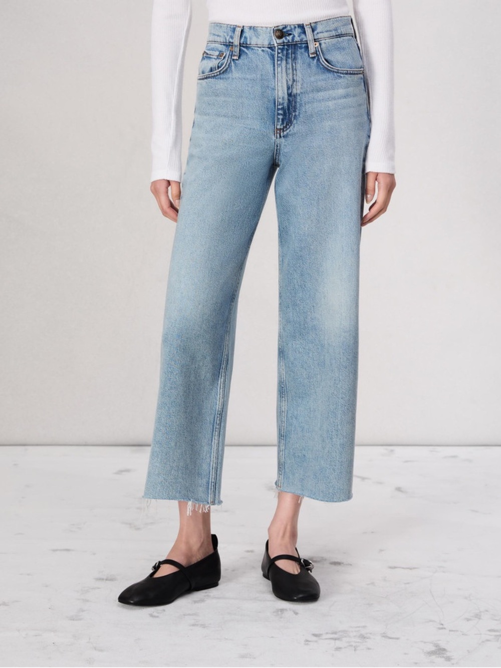 rag & bone Andi Wide-Leg High-Rise ankle Jeans sz 26